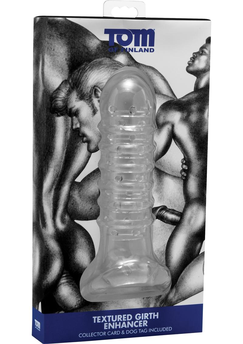 Realzador de circunferencia texturizado transparente de Tom Of Finland de 7,5 pulgadas