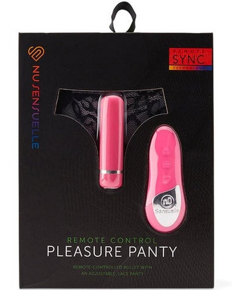 Braguita de placer Nu Sensuelle con control remoto inalámbrico de silicona recargable por USB, resistente al agua, color rosa