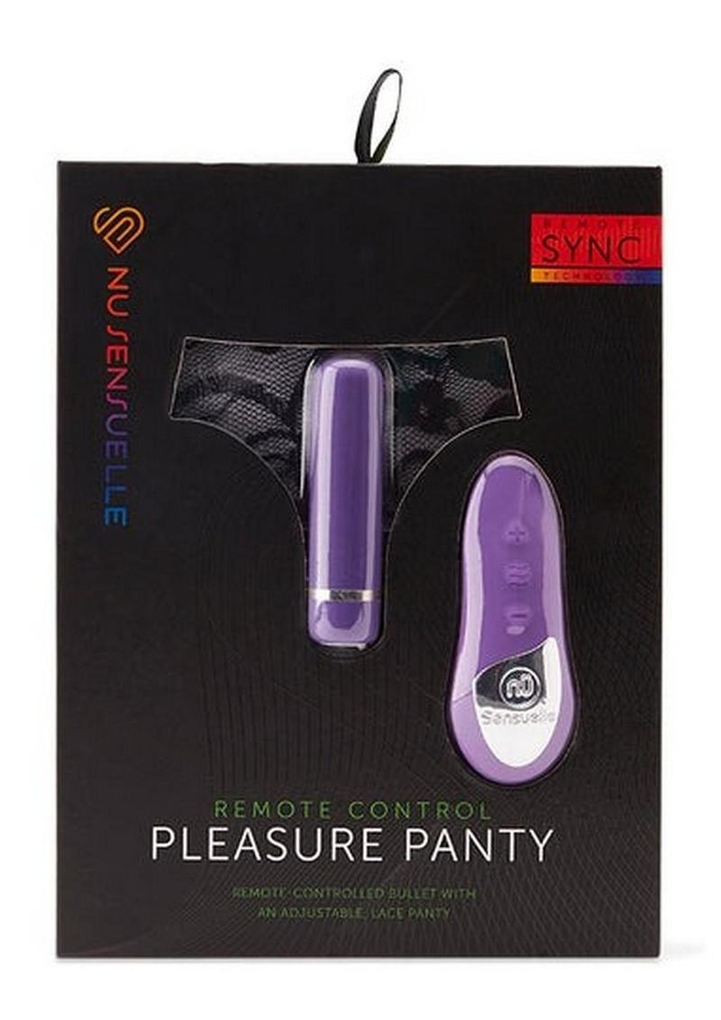 Nu Sensuelle Pleasure Panty Wireless Remote Control Silicone USB Rechargeable Bullet Waterproof Purple