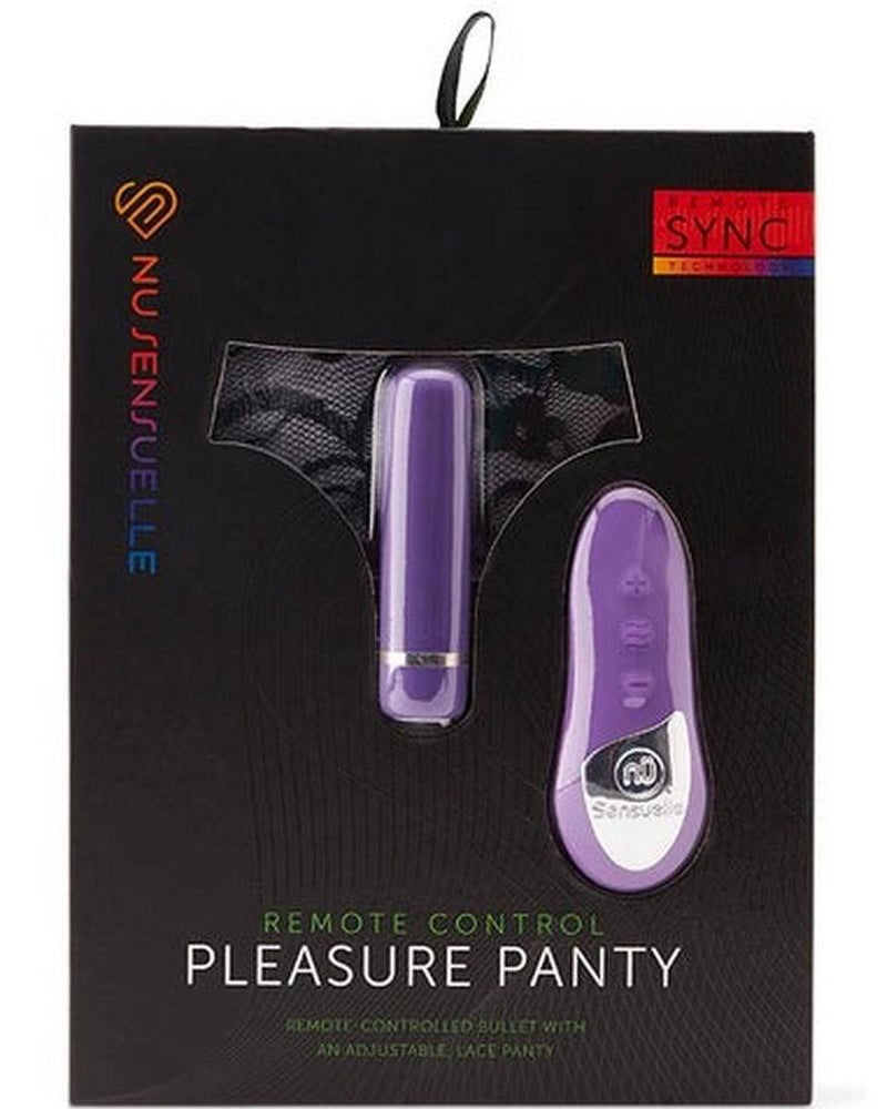 Braguita de placer Nu Sensuelle con control remoto inalámbrico de silicona recargable por USB, resistente al agua, color morado