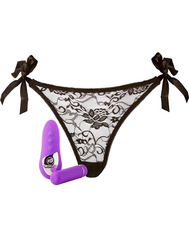 Braguita de placer Nu Sensuelle con control remoto inalámbrico de silicona recargable por USB, resistente al agua, color morado