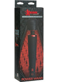 Masajeador de silicona Kink Power Wand, color negro, 12,5 pulgadas