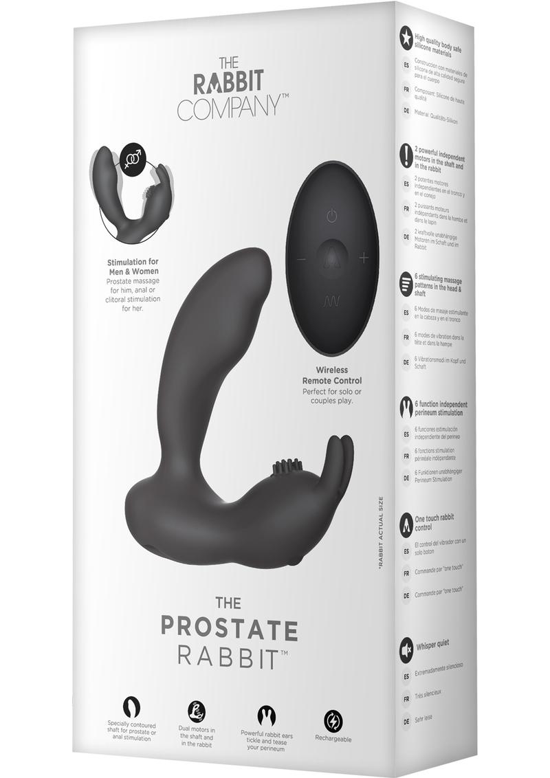 The Prostate Rabbit USB Rechargeable Silicone Wireless Remote Control Anal Stimulator Black