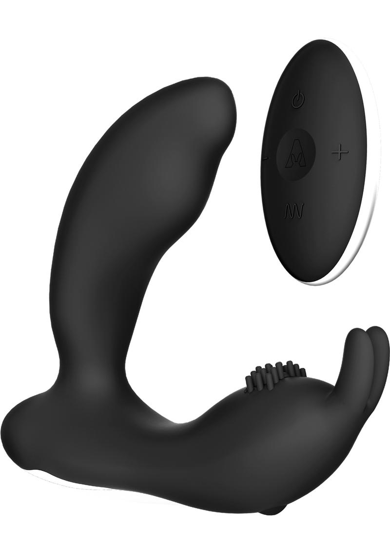 The Prostate Rabbit USB Rechargeable Silicone Wireless Remote Control Anal Stimulator Black