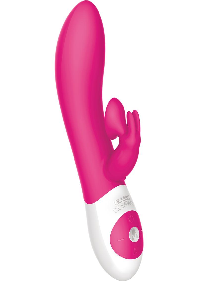 Vibrador de silicona con succión de clítoris recargable por USB Kissing Rabbit, resistente a salpicaduras, color rosa intenso