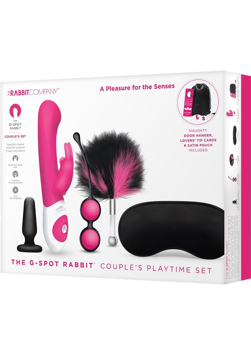 Juego de juguetes para parejas G Spot Rabbit en color rosa