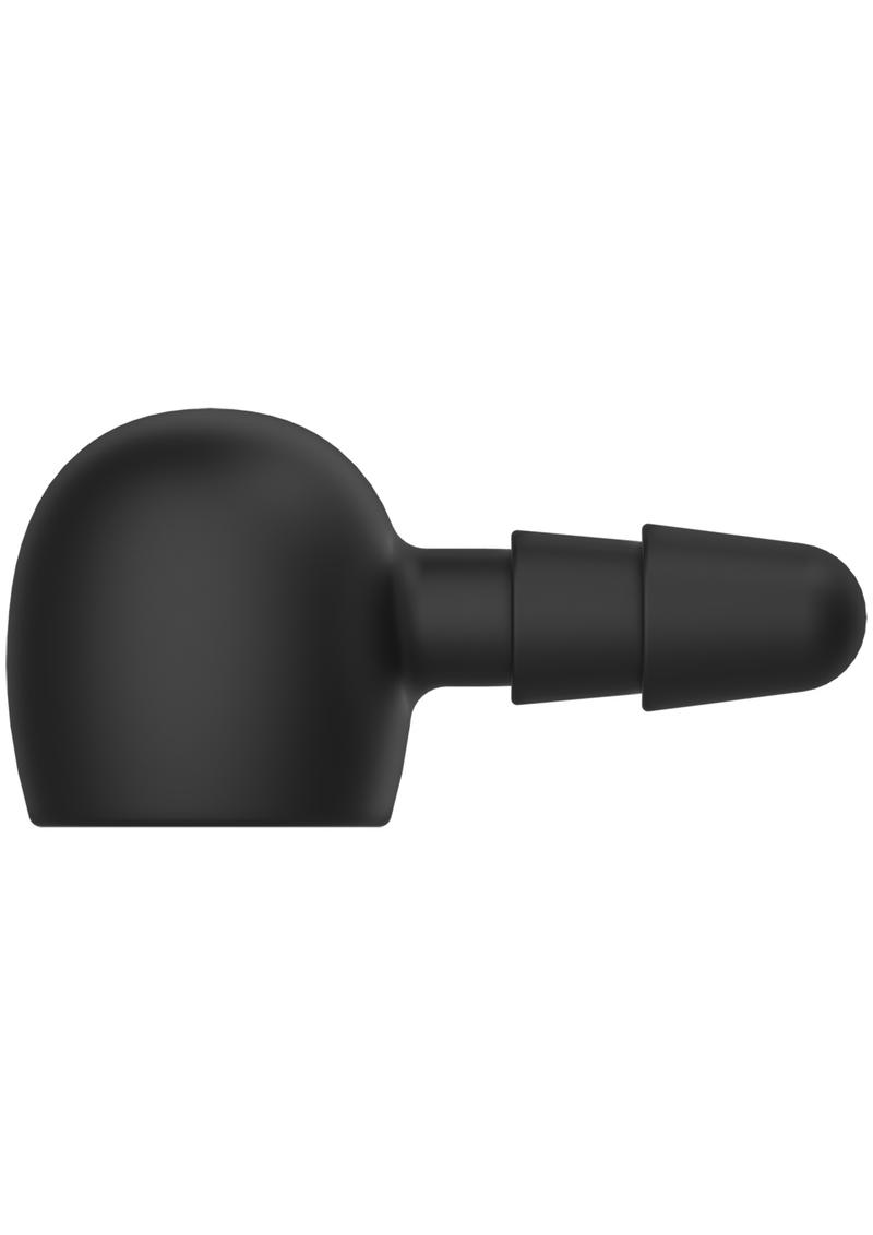 Accesorio de varita de silicona Kink Power Wand Vac U Lock negro de 5,4 pulgadas