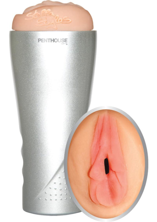 Penthouse Stella Styles Deluxe Cyberskin Vibrating Stroker Piel