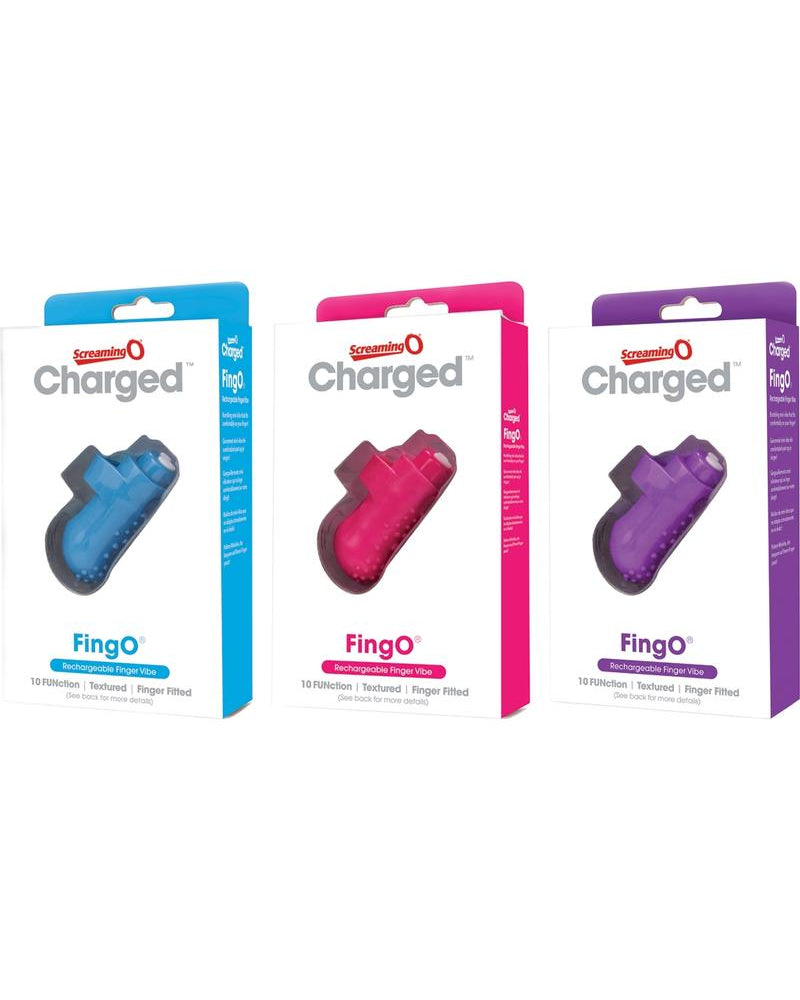 Vibrador de dedo recargable Charged Fing O (caja de 6 unidades)