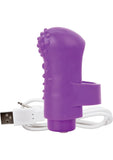 Vibrador de dedo mini recargable Charged Fing O resistente al agua color morado