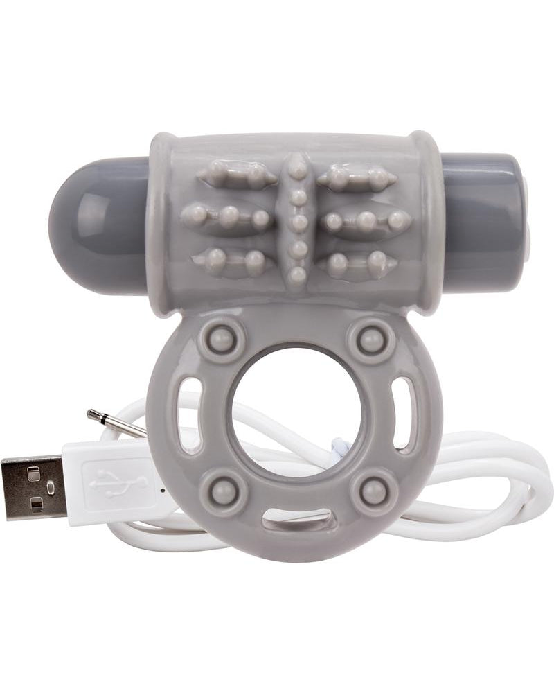 Charged OWow Rechargeable Vibe Ring Waterproof Grey