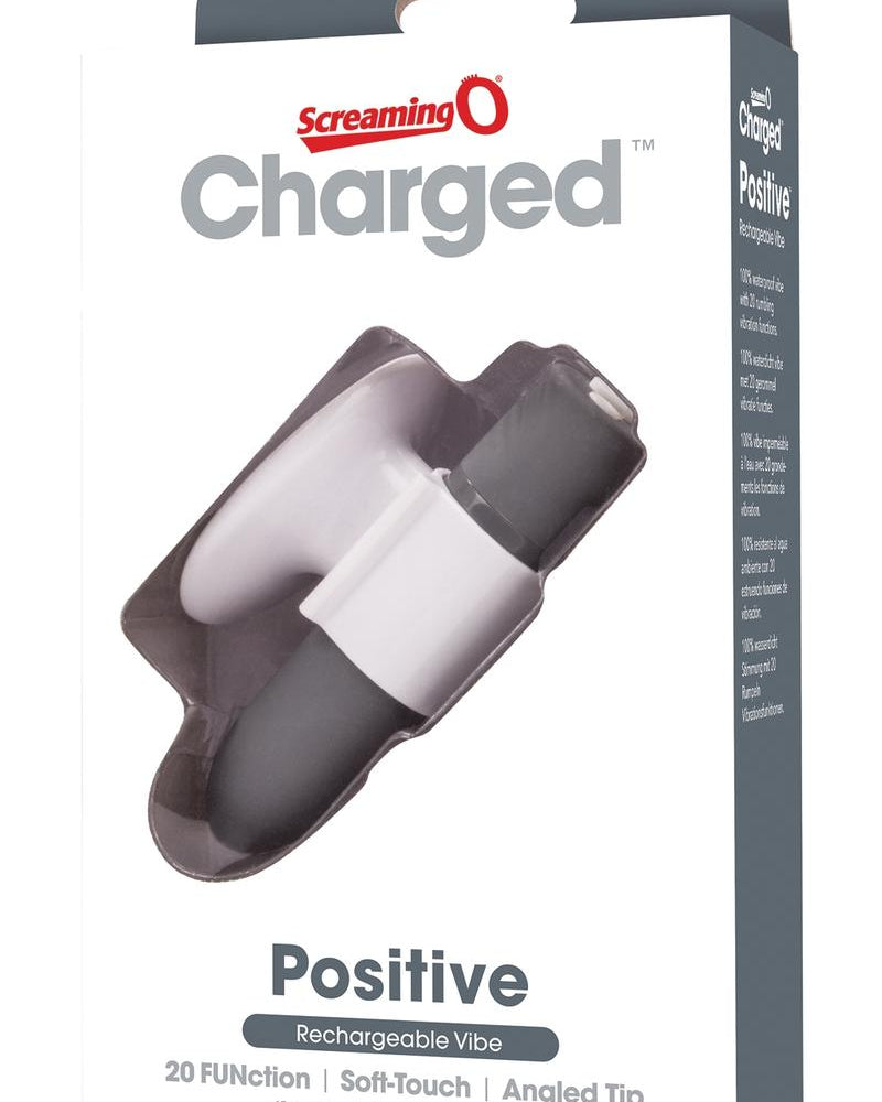 Vibrador recargable positivo cargado resistente al agua color gris