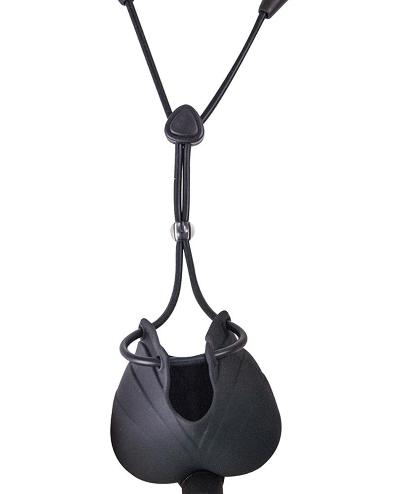 My Cock Ring Vibrating Scrotum Pouch And Cinch Silicone Black