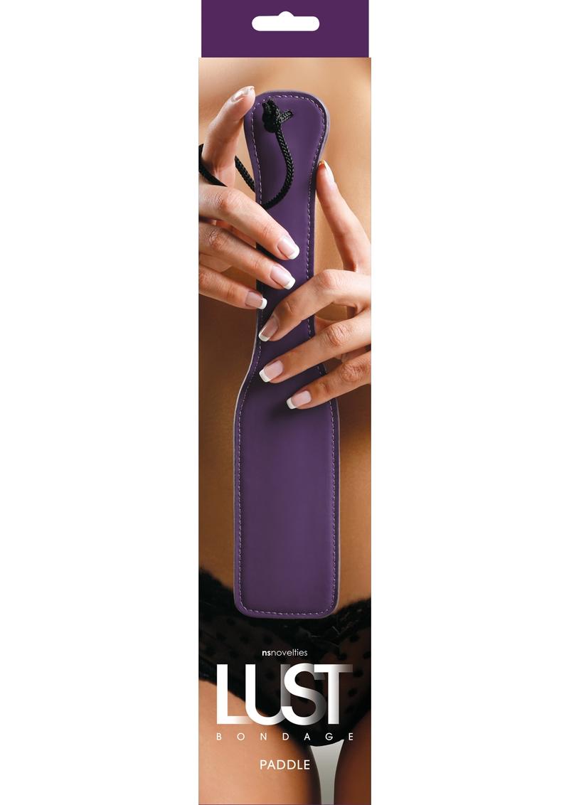 Pala de cuero para bondage Lust de color morado