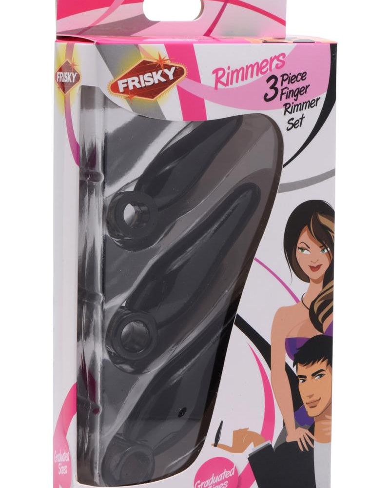 Frisky Rimmers Finger Rimmer Black 3 Each Per Set