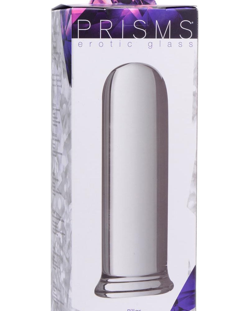Prisms Pillar Large Cylinder Glass Plug Clear