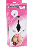 Size Matters Nipple Pumping System With Dual Detachable Acrylic Cylinders Clear And Black