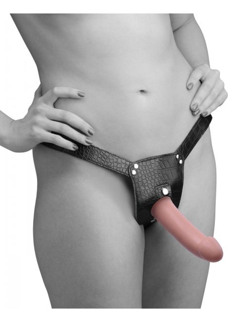 Strap U Plena II Double Penetrations Adjustable Strap On Harness Flesh