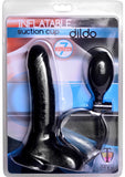 Consolador inflable con ventosa Trinity Vibes, color negro, 7 pulgadas