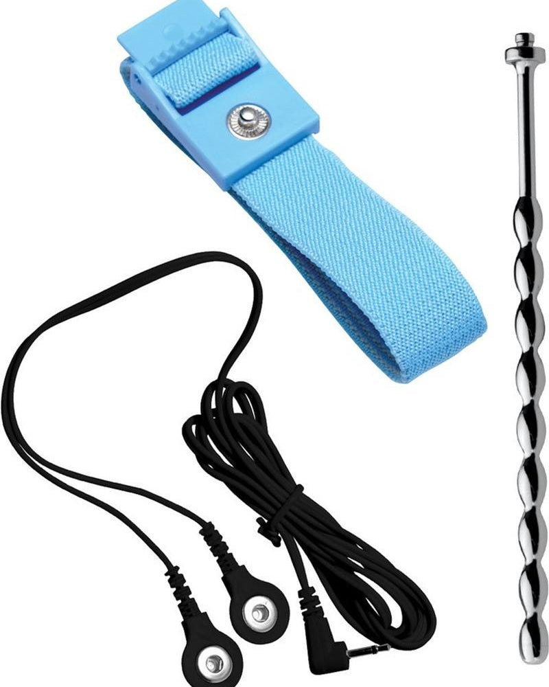 Inserción eréctil con cuentas Zeus Electrosex Voltaic para él