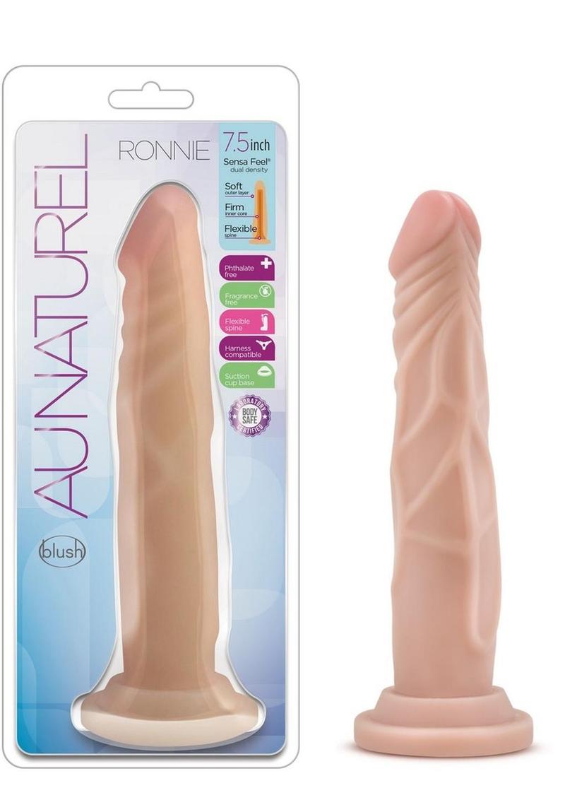 Au Naturel Ronnie Beige 7.5 inch Realistic Dildo Non Vibrating