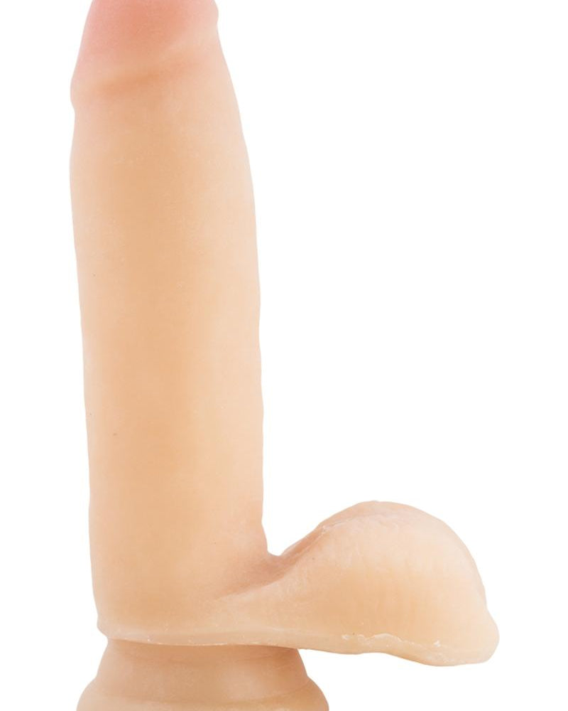 Consolador realista Au Naturel Sensa Feel con bolas beige de 7 pulgadas