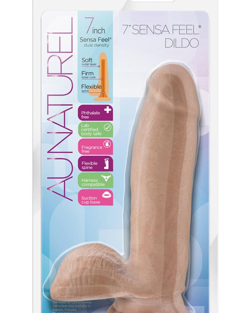 Consolador Au Naturel Sensa Feel de 7 pulgadas con ventosa sin vibración