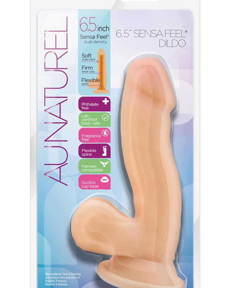 Consolador Au Naturel Sensa Feel de 6,5 pulgadas con ventosa sin vibración