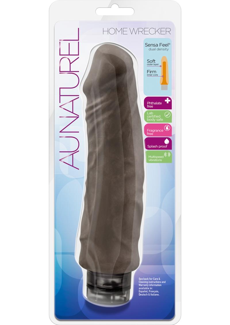 Consolador realista Home Wrecker de Au Naturel, resistente a la ducha, color marrón, 9,5 pulgadas