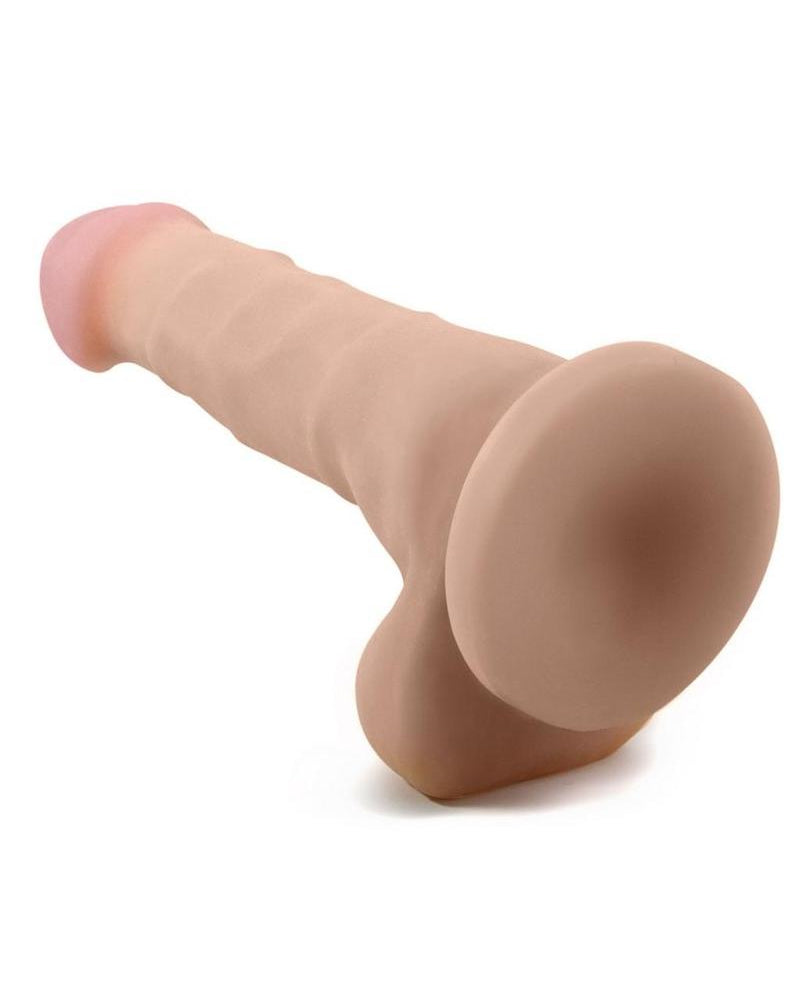 Pene realista denso Sam Duel de Au Natural, color beige, 7 pulgadas