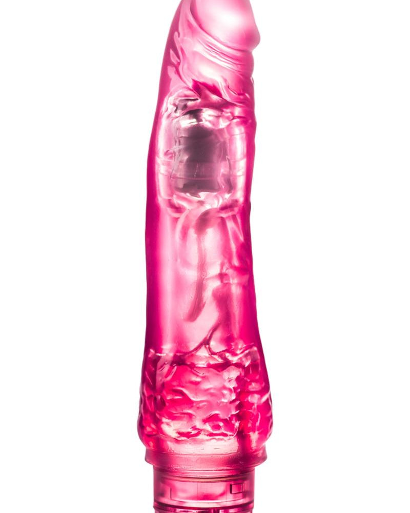 B Yours Vibe 07 Realistic Jelly Vibrator Waterproof Pink 8.5 Inch