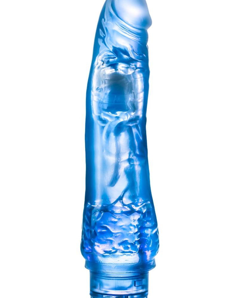 B Yours Vibe 07 Realistic Vibrator Jelly Waterproof Blue 8.5 Inch
