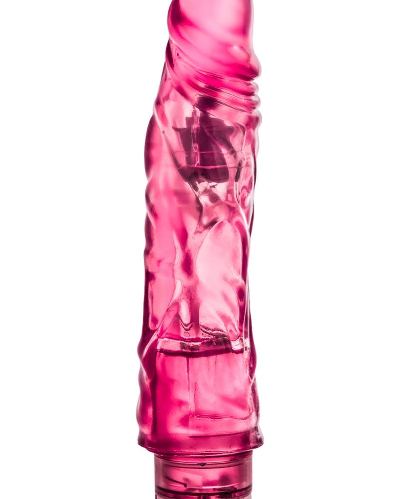 B Yours Vibe 10 Realistic Jelly Vibrator Waterproof Pink 8.5 Inch