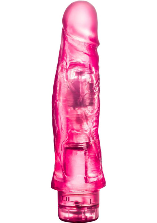 Vibrador realista de gelatina B Yours Vibe 14, resistente al agua, color rosa, 8 pulgadas