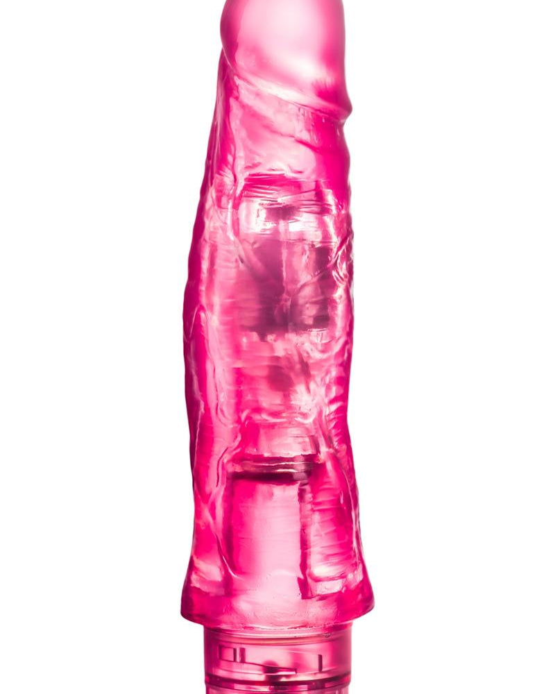 B Yours Vibe 14 Realistic Jelly Vibrator Waterproof Pink 8 Inch