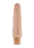 Vibrador realista Dr. Skin Cock Vibe 14 a prueba de salpicaduras beige de 8 pulgadas