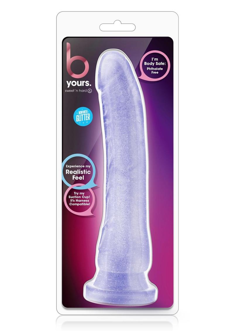 B Yours Sweet N Hard 06 Jelly - Pene realista morado de 8,5 pulgadas