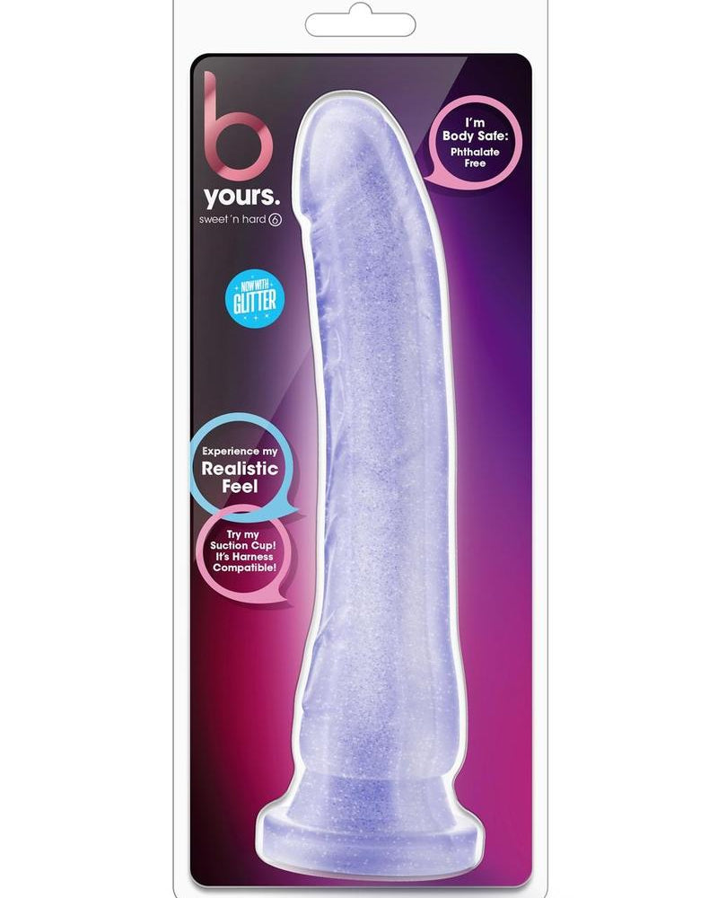 B Yours Sweet N Hard 06 Jelly - Pene realista morado de 8,5 pulgadas