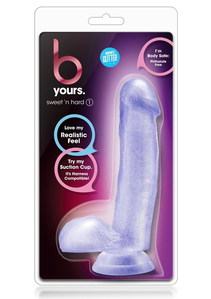 B Yours Sweet N Hard 01 Realistic Dong With Balls Clear 7 Inch