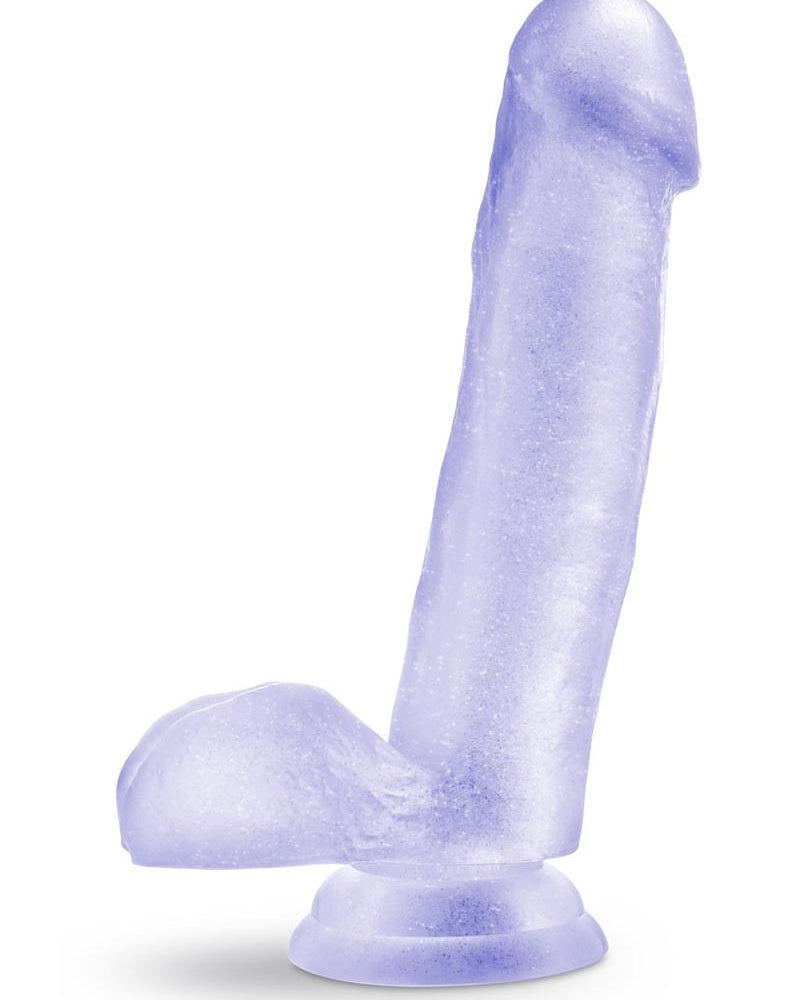 B Yours Sweet N Hard 01 Pene realista con bolas transparente de 7 pulgadas