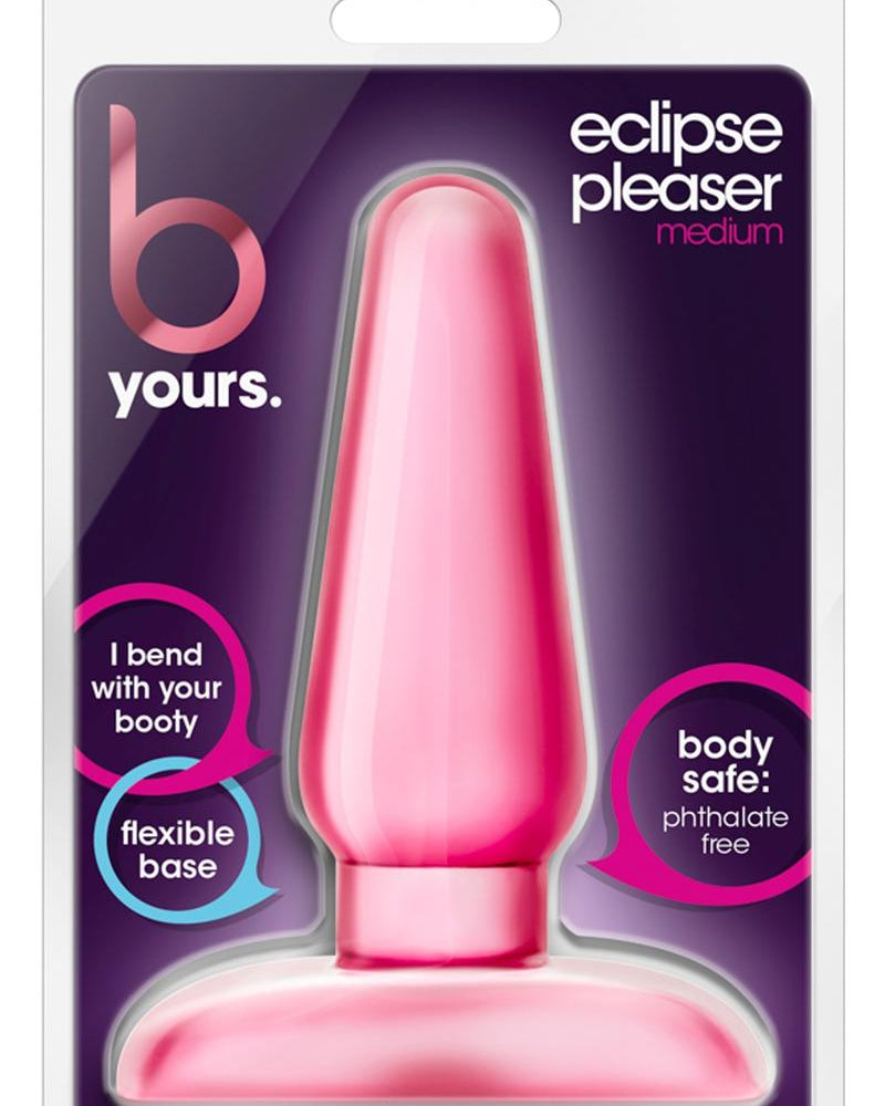 B Yours Eclipse Pleasure Medium Jelly Anal Plug Pink 4.7 Inches