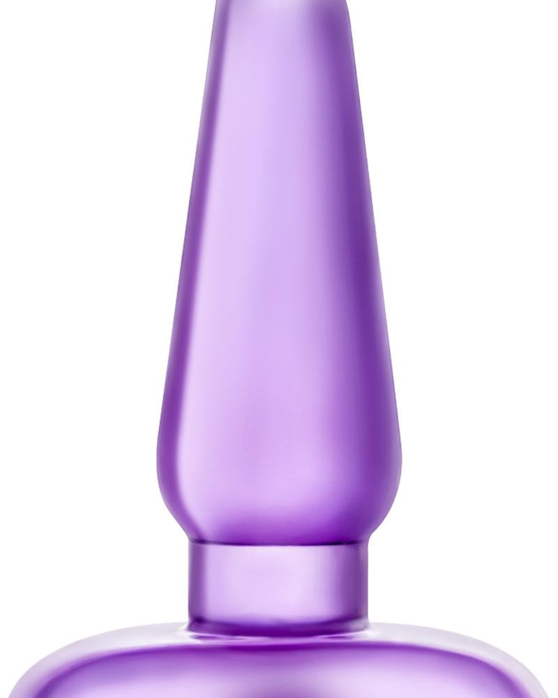 B Yours Eclipse Pleasure - Tapón anal de gelatina de tamaño mediano, color morado, 4,7 pulgadas