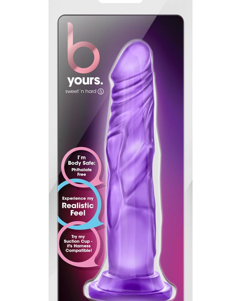 B Yours Sweet N Hard 05 Pene realista morado de 7,5 pulgadas