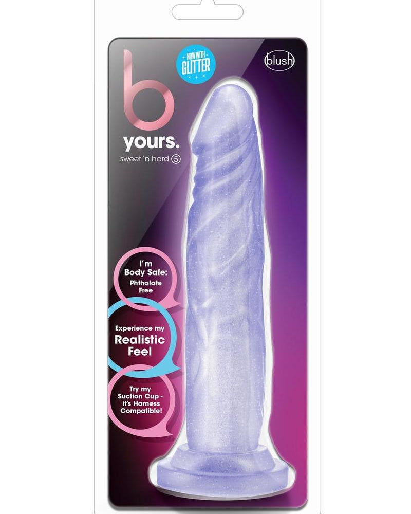 B Yours Sweet N Hard 05 Pene realista transparente de 7,5 pulgadas