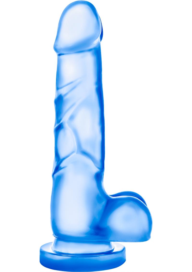 B Yours Sweet N Hard 04 Pene realista con bolas azul de 7,7 pulgadas