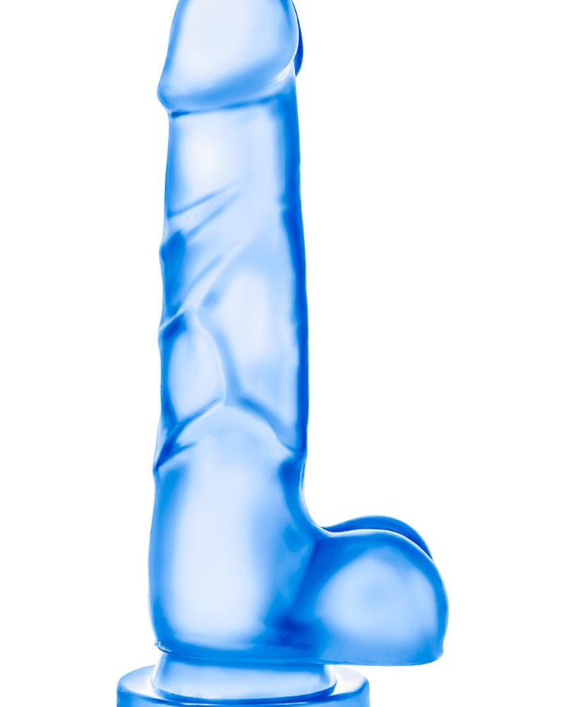 B Yours Sweet N Hard 04 Pene realista con bolas azul de 7,7 pulgadas