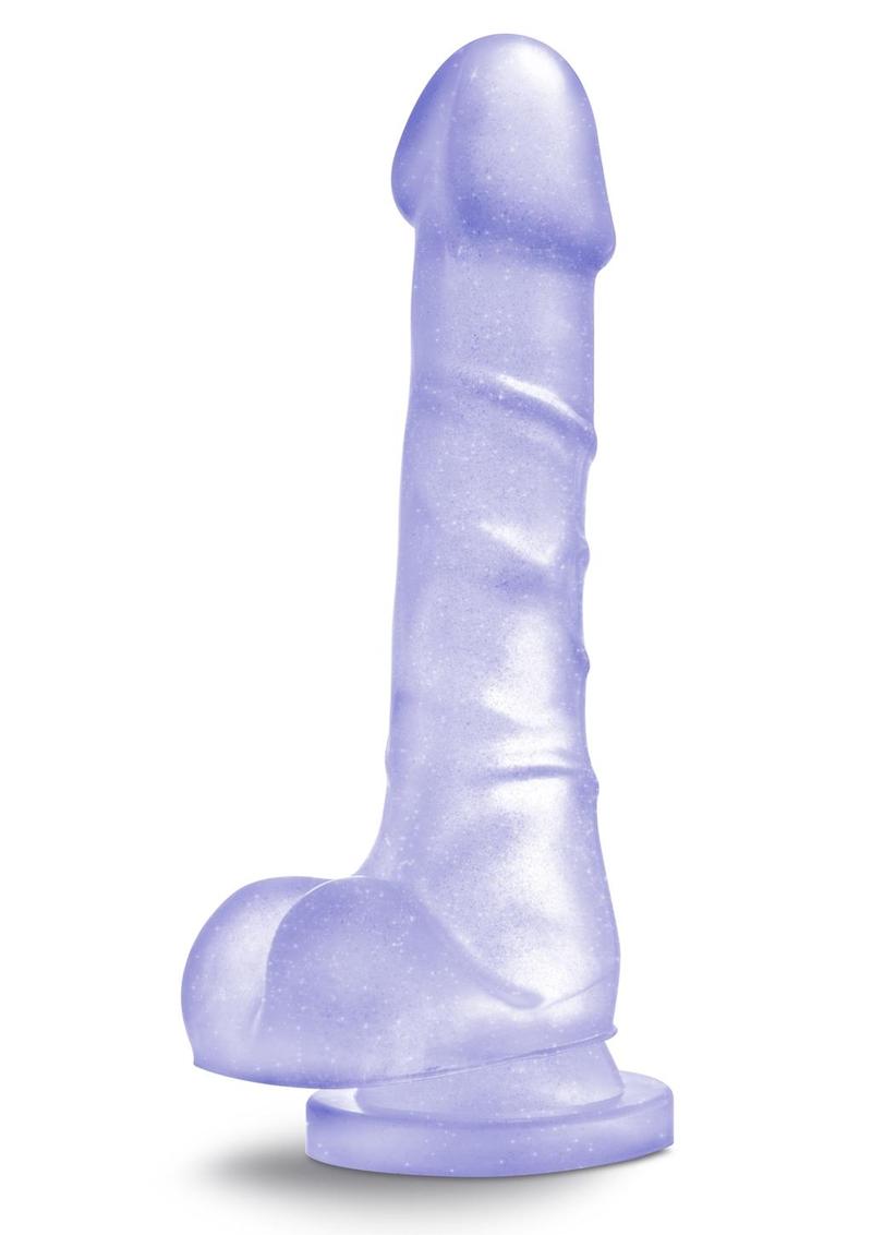 B Yours Sweet N Hard 04 Pene realista con bolas transparente de 7,7 pulgadas