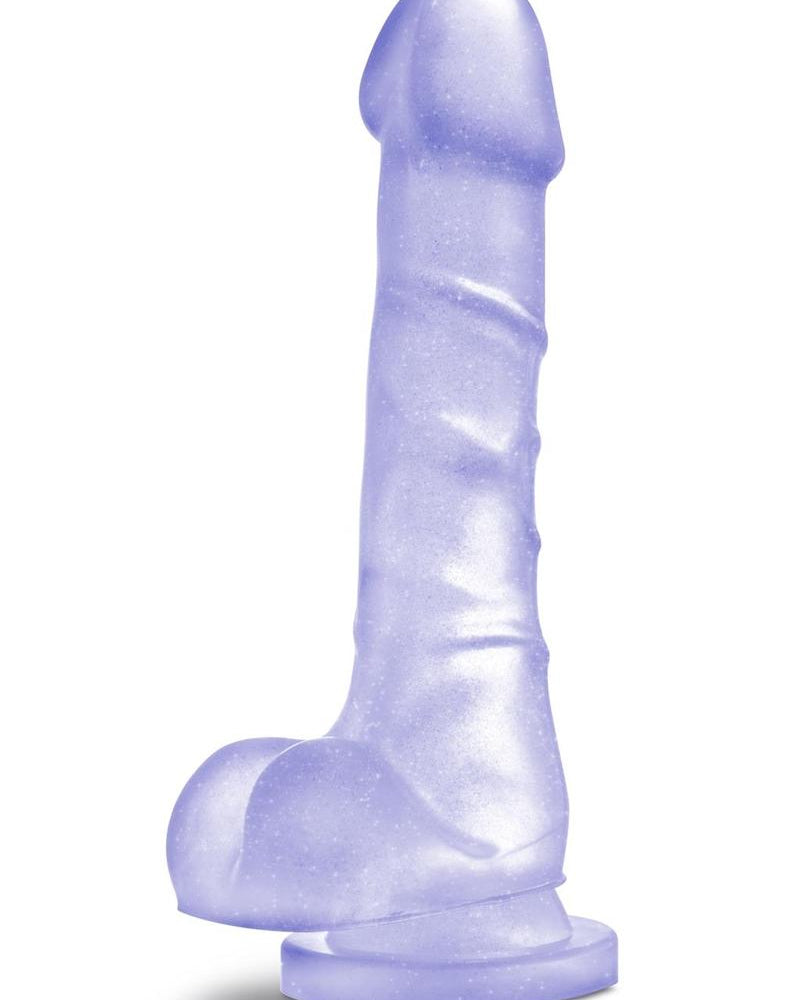 B Yours Sweet N Hard 04 Pene realista con bolas transparente de 7,7 pulgadas