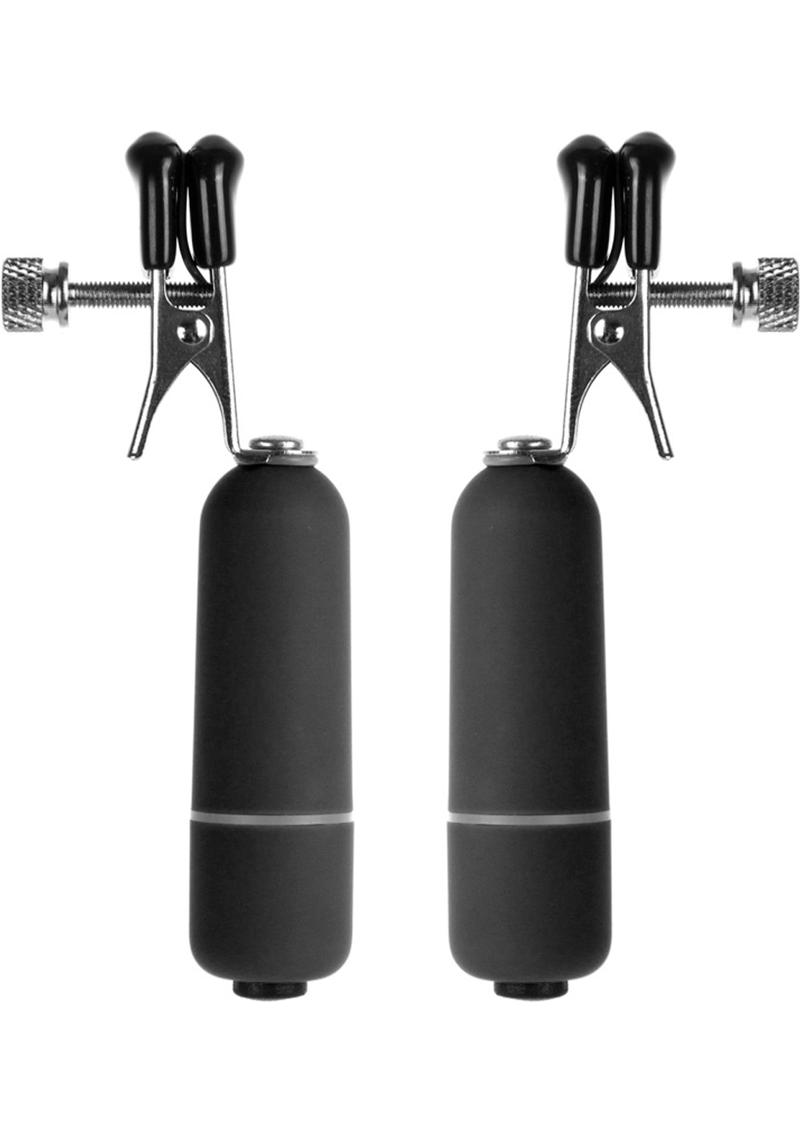 Ouch Vibrating Nipple Clamps Black