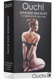 Ouch Japanese Soft Nylon Braided Mini Rope Black 1.5 Meters/4.9 Feet